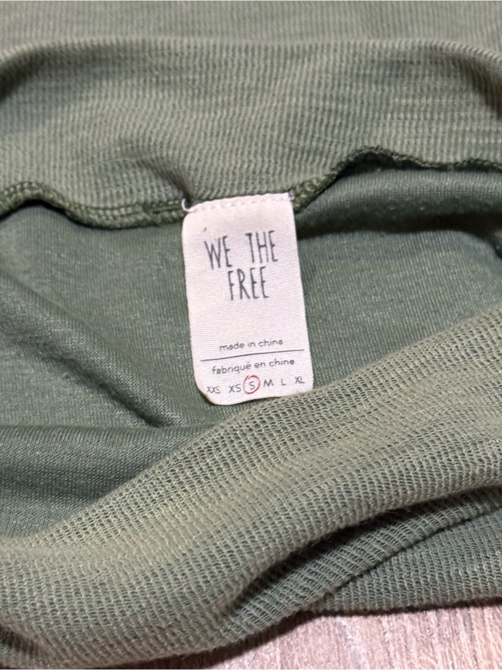 Free People Slouchy Long Sleeve Top Sage Green Off Shoulder Dolman Small - Picture 14 of 16